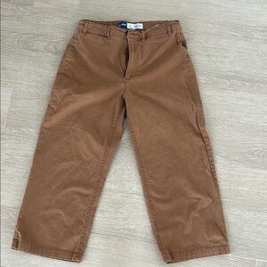 Old Navy High Waisted Cropped Brown Pants